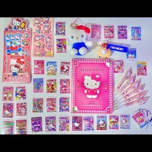 Hello Kitty Themed Stationary Bundle! + Keychain & Plushie